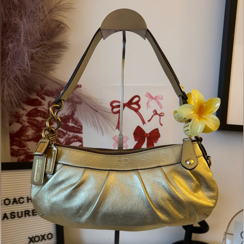 Coach Metallic Gold Shoulder Bag